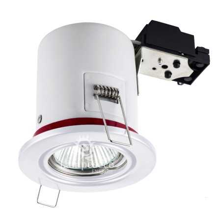 Éclairez votre maison avec style : Lot de 10 supports de spot orientables BBC blancs diam. 90mm avec douille GU10