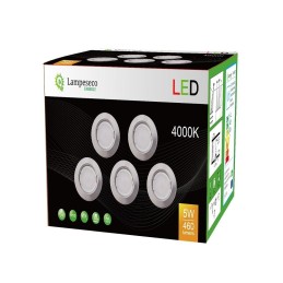 LOT DE 40 SPOT LED ENCASTRABLE COMPLETE RONDE FIXE ALU BROSSE eq. 50W