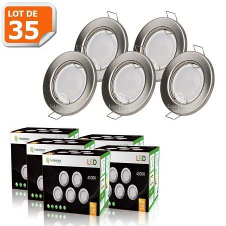 Transformez votre intérieur avec 35 spots LED encastrables ronds blancs neutres
