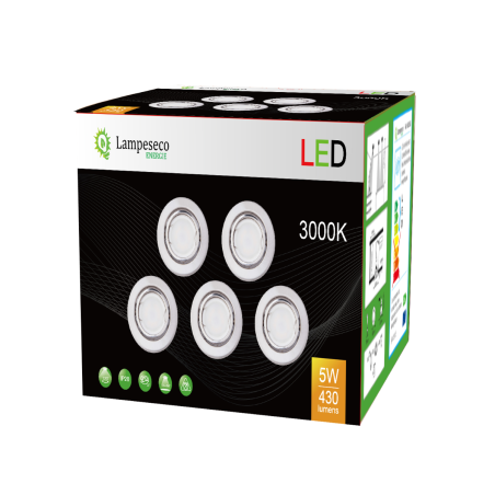 LOT DE 15 SPOT LED ENCASTRABLE COMPLETE ORIENTABLE ALU BROSSE AVEC AMPOULE GU10 230V eq. 50W