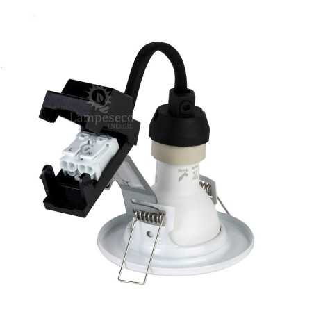 LOT DE 40 SPOT LED ENCASTRABLE COMPLETE ORIENTABLE BLANC AVEC AMPOULE GU10 230V eq. 50W