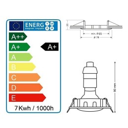 Éclairage perfectionné : 30 spots LED 3-étapes dimmables 7w équivalent 56w blanc neutre finition alu brossé