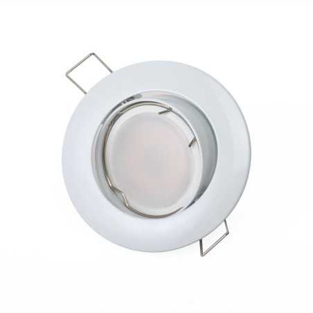 5 SPOTS LED DIMMABLE SANS VARIATEUR 7W eq.56w BLANC CHAUD ORIENTABLE