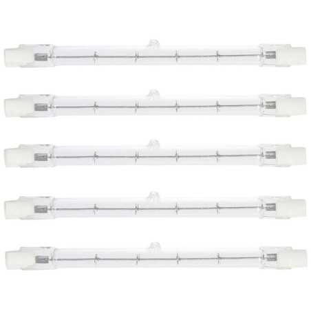 Éclairez votre vie avec Lot de 5 Ampoules halogène 300w R7s gradable - Lumière chaude 2800K