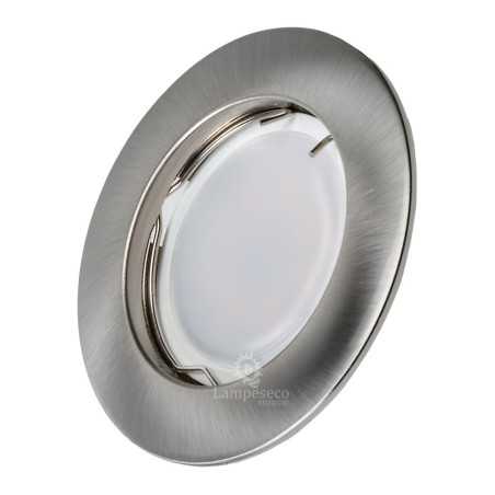 Lot de 6 Spot Led Encastrable Complete Alu Brossé Lumière Blanc Neutre 5W eq.50W ref.787