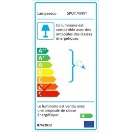 Éclairage perfectionné : 30 spots LED 3-étapes dimmables 7w équivalent 56w blanc neutre finition alu brossé