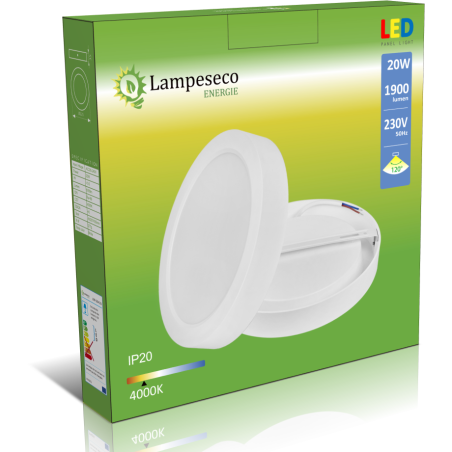 Éclairez votre quotidien avec notre Plafonnier LED Ø225Mm 20W en Blanc Neutre 4000K