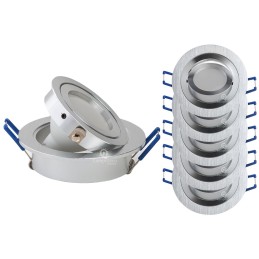 Lot de 5 spot led encastrable orientable 5w eq. 50w, blanc froid ref.64856000