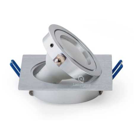 Éclairez votre intérieur avec style : Lot de 6 Spots LED encastrables orientables carrés 5W équivalent 50W, blanc chaud