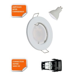 Revolutionizez votre éclairage avec notre lot de 30 Spots LED ronds 50W blanc chaud!