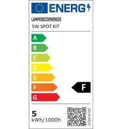LOT DE 8 SPOT LED ENCASTRABLE COMPLETE RONDE FIXE ALU BROSSE eq. 50W BLANC CHAUD 3000K