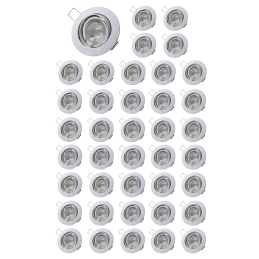 Lot de 40 Spot led 7w ronde blanc orientable blanc neutre 38° angle