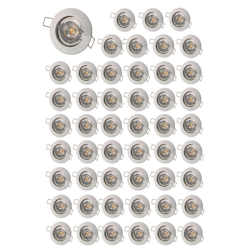 SPOT ENCASTRABLE FIXE LED GU10 230V BLANC AVEC COB LED 5W RENDU ENVIRON 50W SPOT ENCASTRABLE FIXE LED GU10 230V BLANC AVEC COB LED 5W RENDU ENVIRON 50W