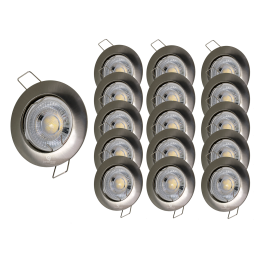 LOT DE 15 SPOT LED COMPLETE AVEC COB LED 5W