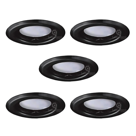 Éclairez votre intérieur avec Lot de 5 Spots Encastrables Fixe Noir Mat LED