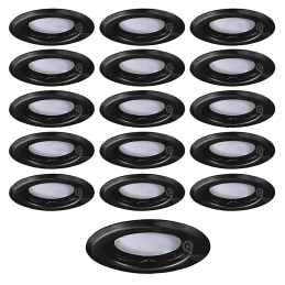 15 Spots encastrables noirs avec LED 5W - Économisez l\'énergie et l\'argent!