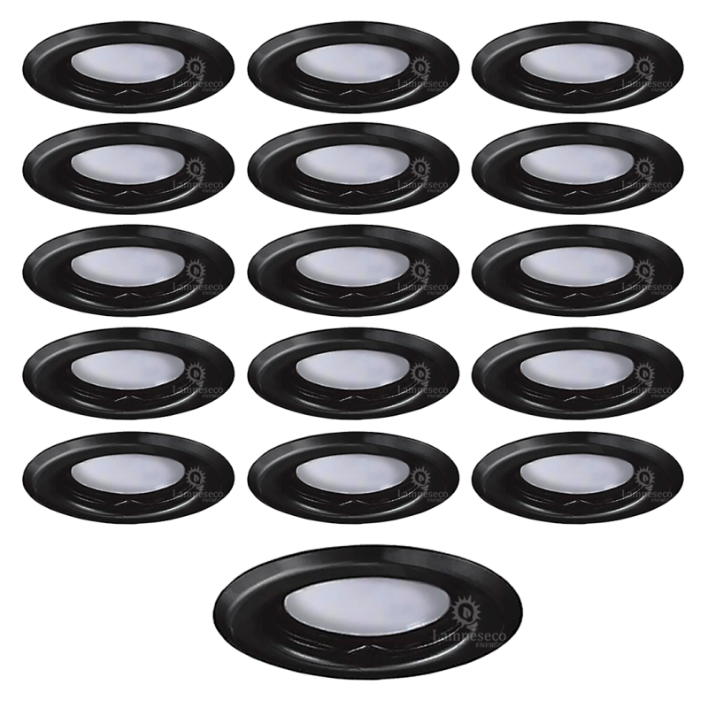 15 Spots encastrables noirs avec LED 5W - Économisez l\'énergie et l\'argent! 15 Spots encastrables noirs avec LED 5W - Économisez l\'énergie et l\'argent!