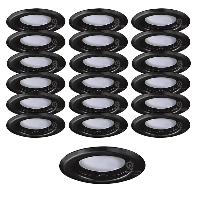 Éclairez votre intérieur avec style : Lot de 20 Spots Encastrables noir mat LED 5W équiv. 50W Blanc Neutre 4000K Éclairez votre intérieur avec style : Lot de 20 Spots Encastrables noir mat LED 5W équiv. 50W Blanc Neutre 4000K