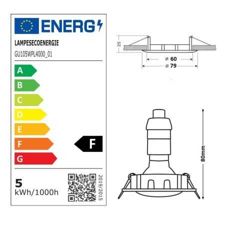 30 Spots Encastrables Fixes Noir Mat - Éclairage LED Puissant 5Weq - Blanc Neutre 4000K