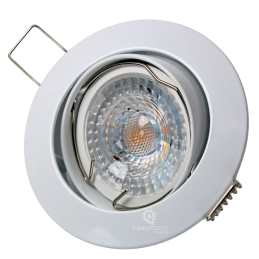 Lot de 40 Spot led ronde blanc orientable 38° blanc chaud