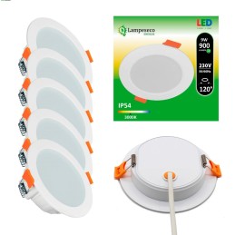 Transformez votre salle de bain avec le Pack de 24 Spots LED Encastrables Extra Plats Blanc Chaud 3000K!