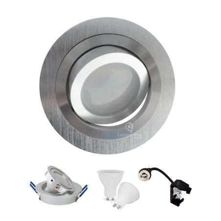 Lot de 5 spot led encastrable orientable 5w eq. 50w, blanc chaud ref.64853000