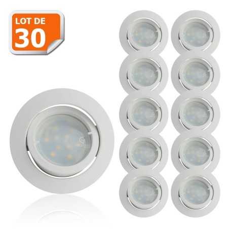 Spot Led Encastrable Complete Blanc Orientable lumière Blanc Chaud