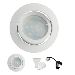 Spot Led Encastrable Complete Blanc Orientable lumière Blanc Chaud