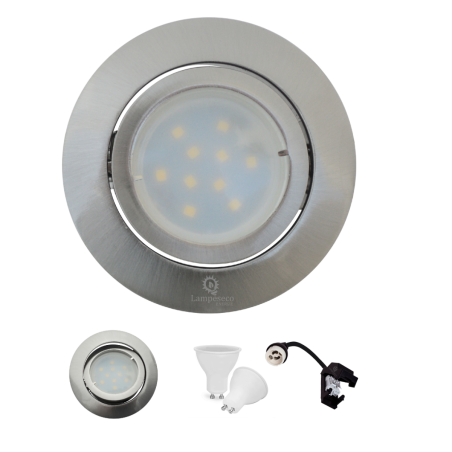 Spot Led Encastrable Complete Satin Orientable lumière Blanc Neutre