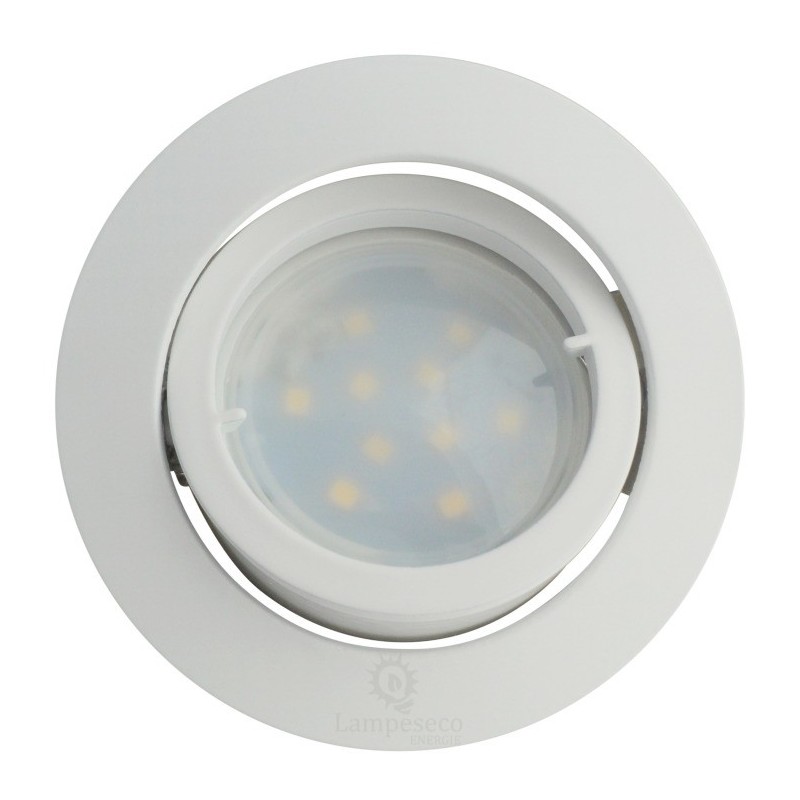 Lot De 10 Spots LED Encastrables HCFEI 5W - Orientables, Dimmables, 230V - Blanc Neutre 4000K, Trou 68-75mm, Angle 120°