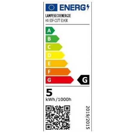 Lot de 10 Ampoules LED E14 Flamme 5W Eq 40W Blanc Chaud