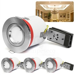 Éclairez vos espaces avec style : Support de spot BBC Orientable Inox 100mm GU10