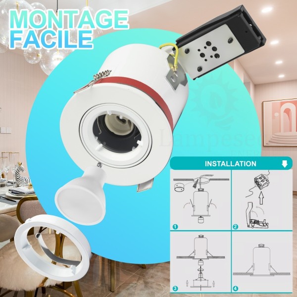 Éclairez votre intérieur avec style - Lot de 10 Spots Orientables 100mm GU10 5W Blanc Chaud !