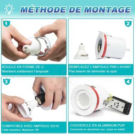 Apportez la lumière parfaite chez vous avec notre Spot Encastrable BBC Orientable de 100mm !