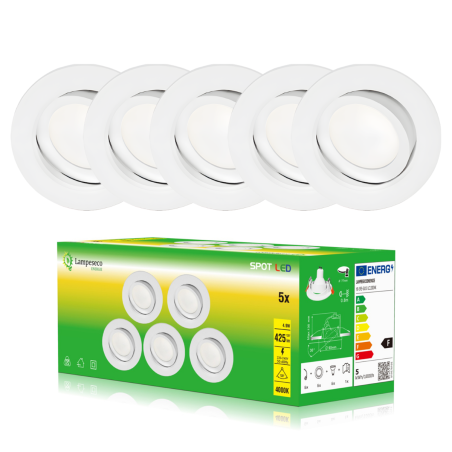 Éclairez votre maison avec style : Lot de 40 Spots LED GU10 orientables Ø90 Blanc Neutre