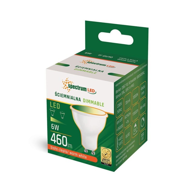 Spot LED GU10 Super Lumineux 9W Blanc Froid 6000K - 760 Lumens - Éclairage Puissant Pour La Maison