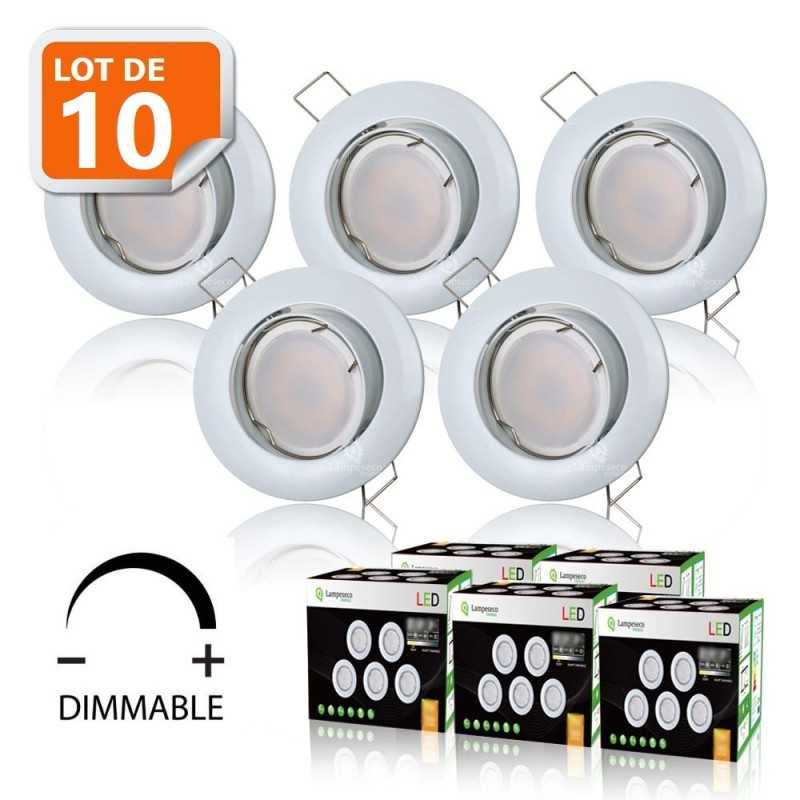 Éclairez votre maison avec style : Lot de 10 Spots LED dimmable