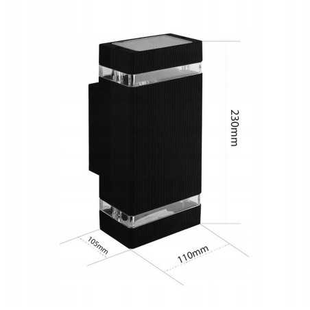 Découvrez la perfection en éclairage extérieur: Applique de façade IP54 2x GU10 Noir - Un luminaire en aluminium premium!