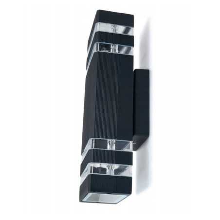 Éclairez votre extérieur avec style - Applique de façade Inez IP54 2x GU10 Noir