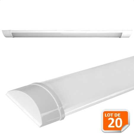 Éclairez votre intérieur avec le lot de 20 Réglettes LED 18W - 1500lm - Blanc Neutre 60cm ! Boostez votre luminosité maintenant 