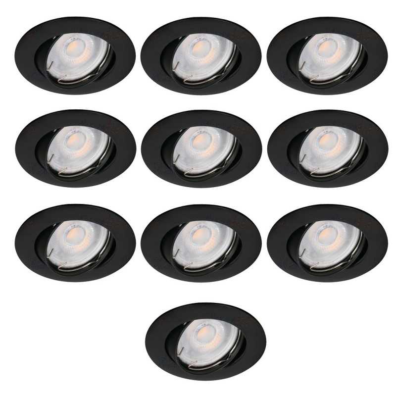 Découvrez notre lot exclusif de 10 Spots Aluminium Orientable Noir Mat avec GU10 LED 5W - Sublimez votre intérieur avec une lumi Découvrez notre lot exclusif de 10 Spots Aluminium Orientable Noir Mat avec GU10 LED 5W - Sublimez votre intérieur avec une lumi