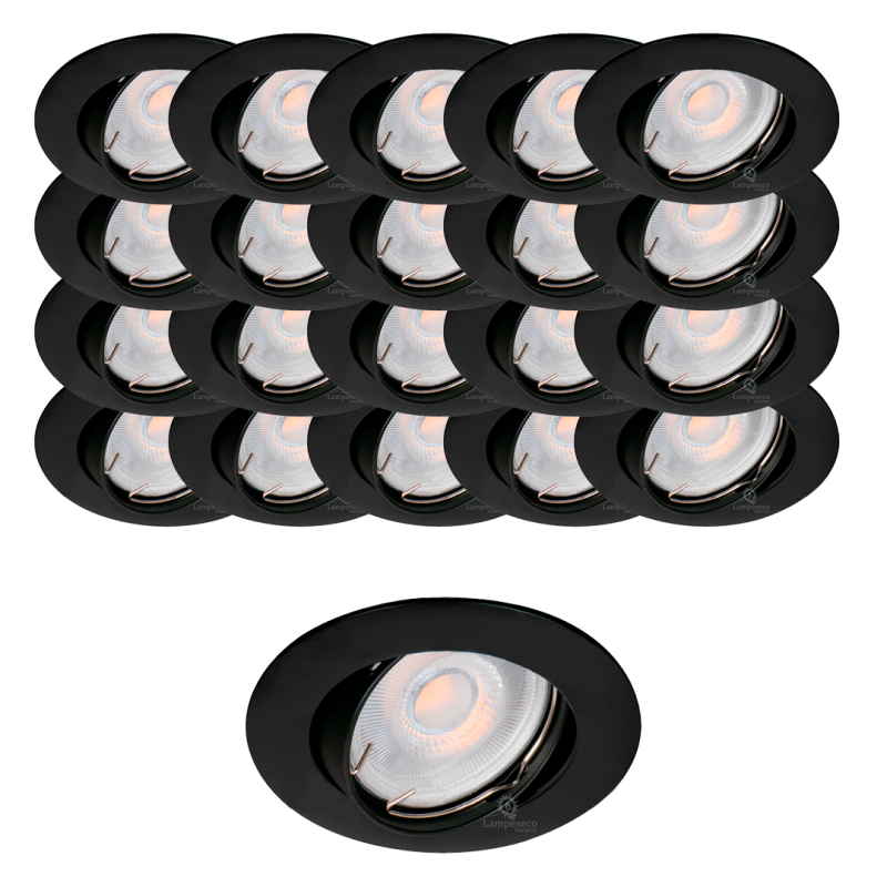 Découvrez notre offre exclusive: Pack de 20 Spots Aluminium Noir Mat avec LED 5W GU10 équiv. 50W - Éclairage intense Blanc Chaud Découvrez notre offre exclusive: Pack de 20 Spots Aluminium Noir Mat avec LED 5W GU10 équiv. 50W - Éclairage intense Blanc Chaud