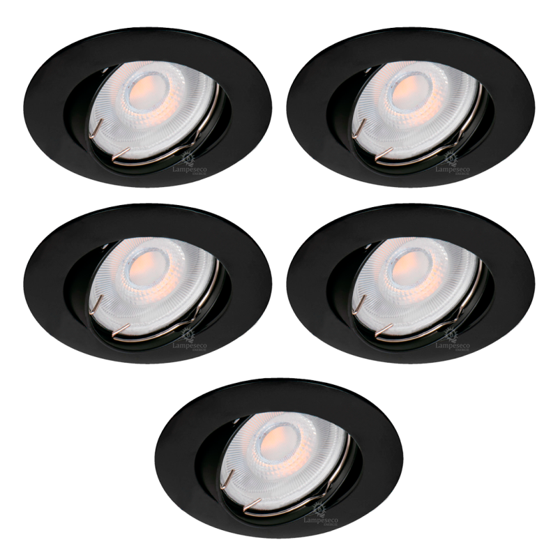 Découvrez le pack de 5 spots noirs LED 5W puissants et élégants - Éclairage optimal en blanc neutre 4000K Découvrez le pack de 5 spots noirs LED 5W puissants et élégants - Éclairage optimal en blanc neutre 4000K