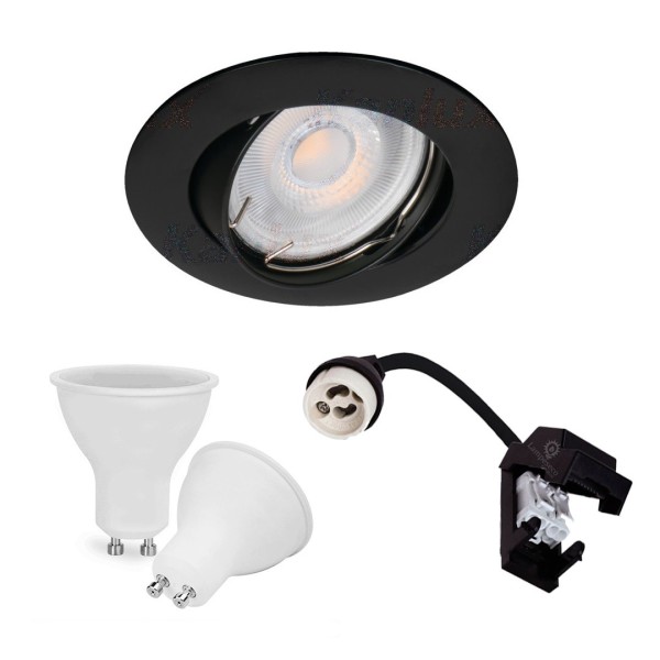 Découvrez le pack de 5 spots noirs LED 5W puissants et élégants - Éclairage optimal en blanc neutre 4000K