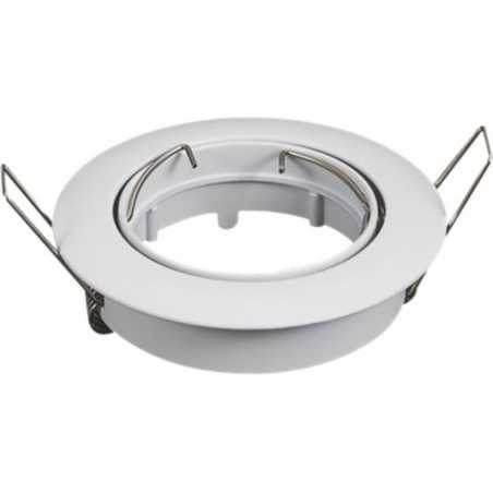Support encastrable ronde orientable blanc GU10 Led/Halogène: Éclairage parfait et stylé!