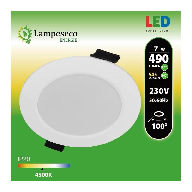 Spots LED Encastrables Kimjo 5W Blanc Neutre 4500K Ultra Plat IP44 Pour