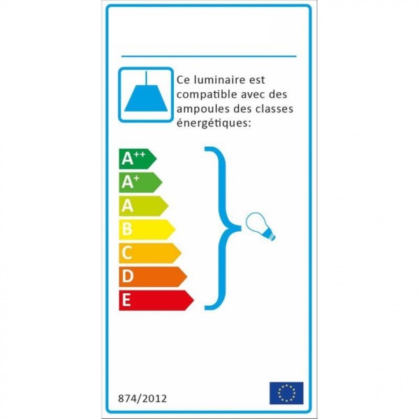 Lot de 5 Support de spot BBC RT2012 IP20 Basse Luminance 93mm de diamètre non orientable avec connecteur automatique GU10