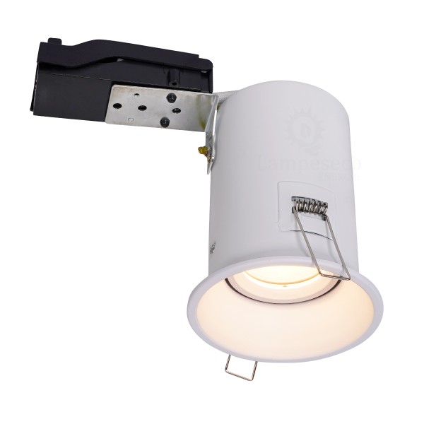 Lot de 15 Support de spot BBC RT2012 IP20 Basse Luminance 93mm de diamètre non orientable avec connecteur automatique GU10