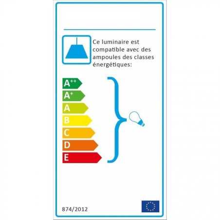 Support encastrable ronde pour ampoule spot halogènes, CFL ou LED de 50W Max Couleur acier brossé