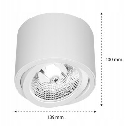 Découvrez le Luminaire AR111 GU10 Orientable - Halogène/LED Monté en Surface
